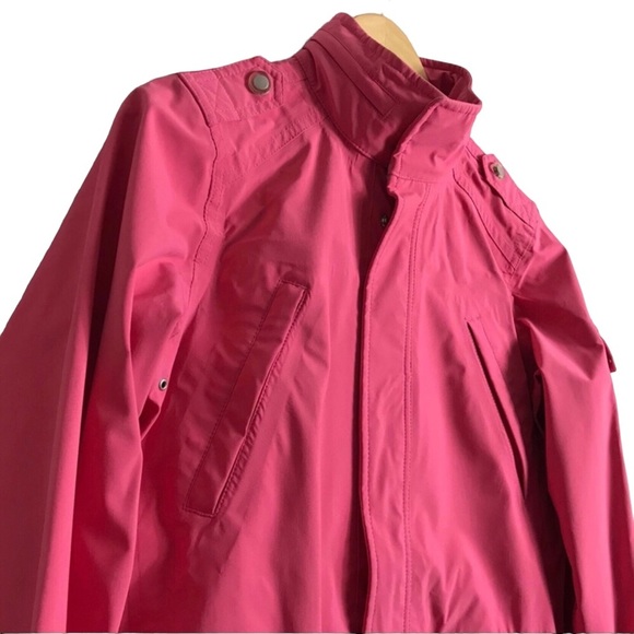 Athleta Pink Berry Full Zip Cinch Waist Trench Coat Small - Picture 2 of 8
